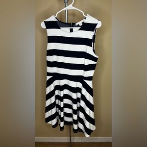 Boston Proper blue and white dress. Size 12